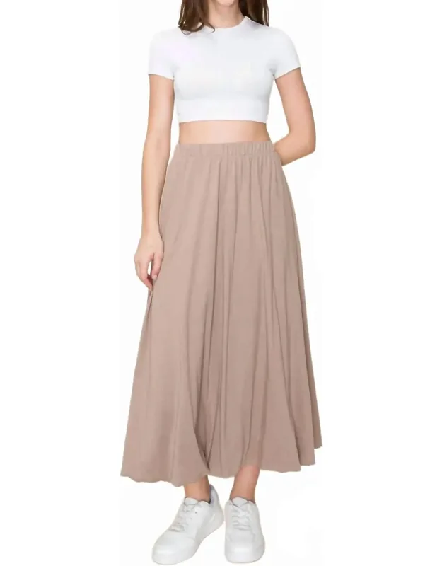 Cotton Bubble Midi Skirt