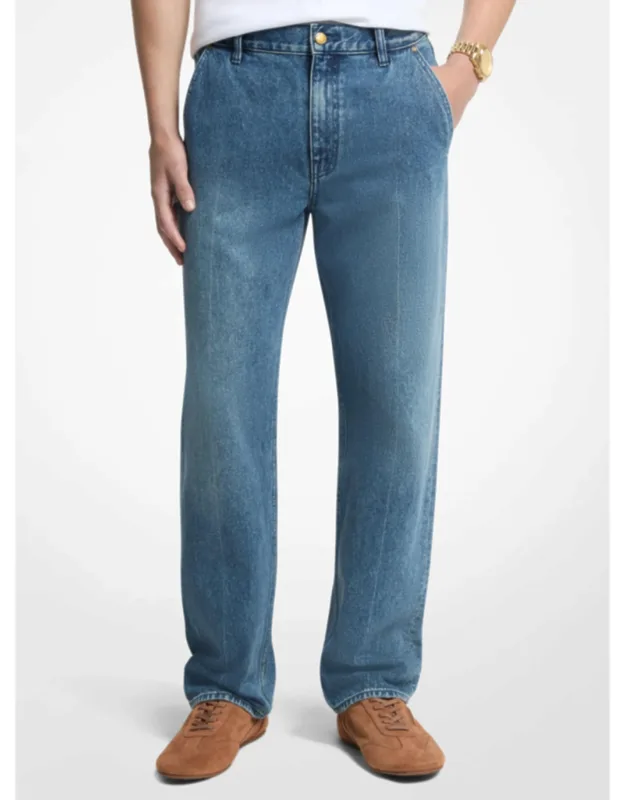 Straight-leg Denim Jeans