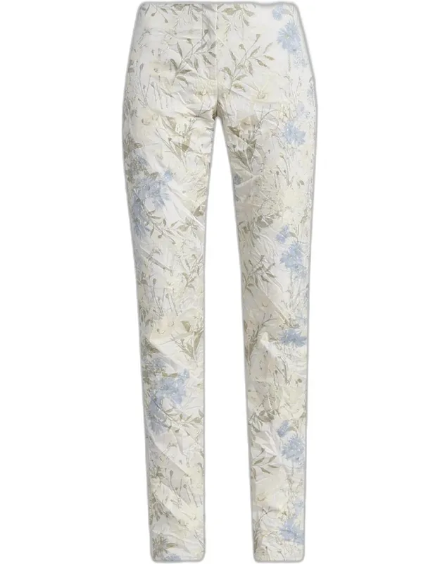 Floral Jacquard Trousers