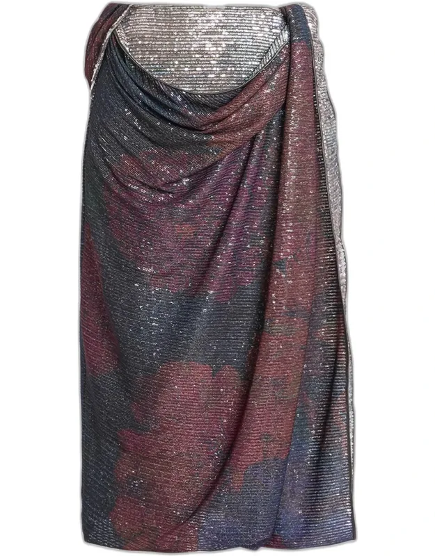 Draped Midi Skirt