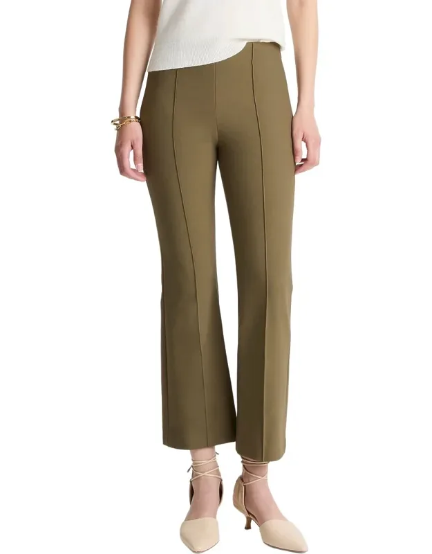 Mid Rise Crop Flare Pants