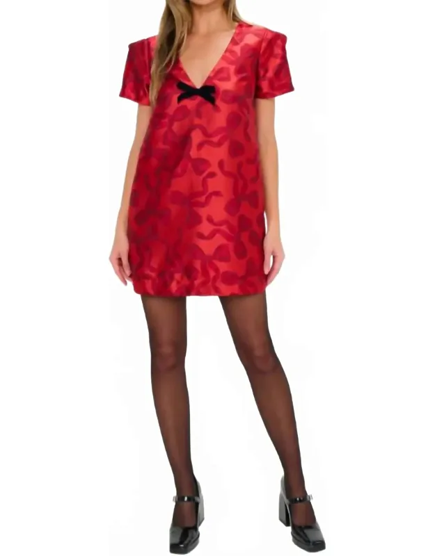 Mini Dress In Bow What Fun