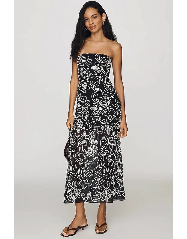 Strapless Midi Dress