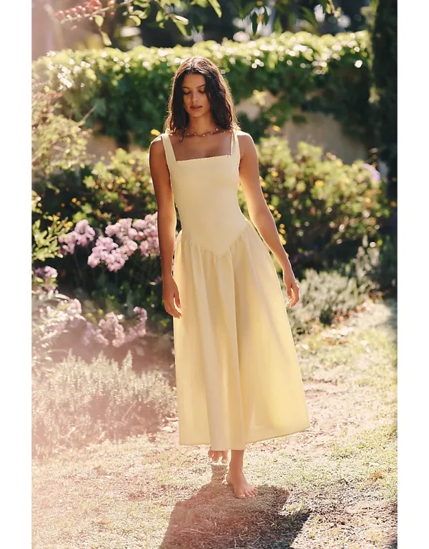 Drop-waist Midi Dress