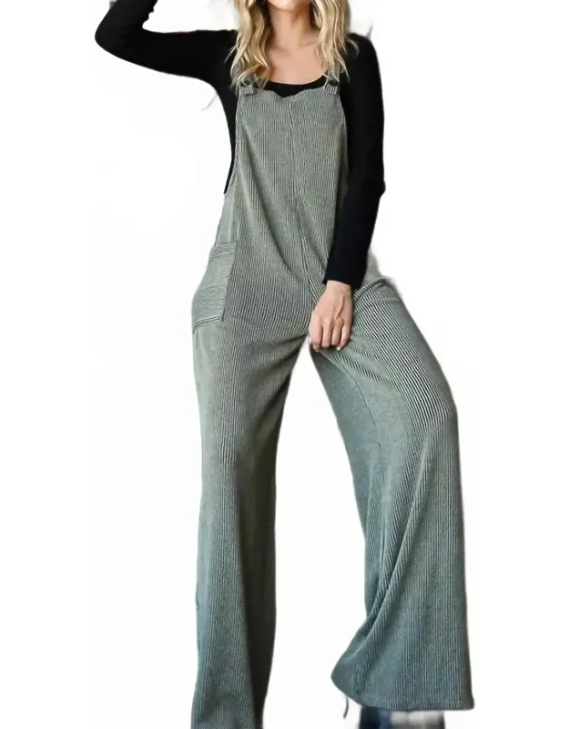 Rib Overall Jumpsuit