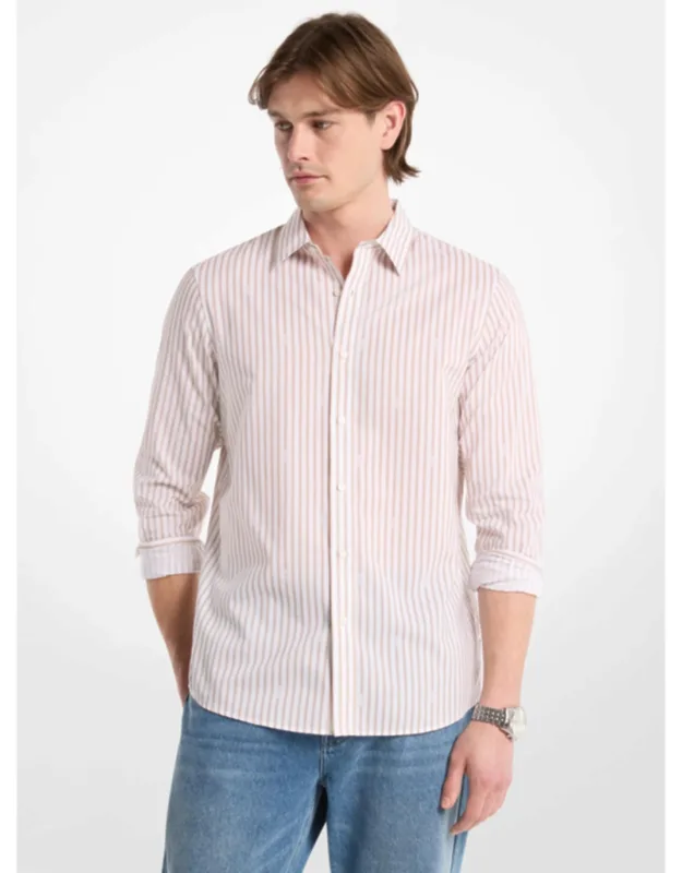 Striped Cotton Blend Shirt