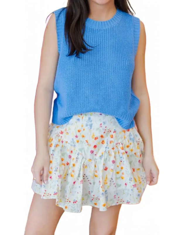 Printed Multi Mini Skirt
