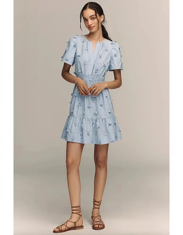 3d Floral Mini Dress