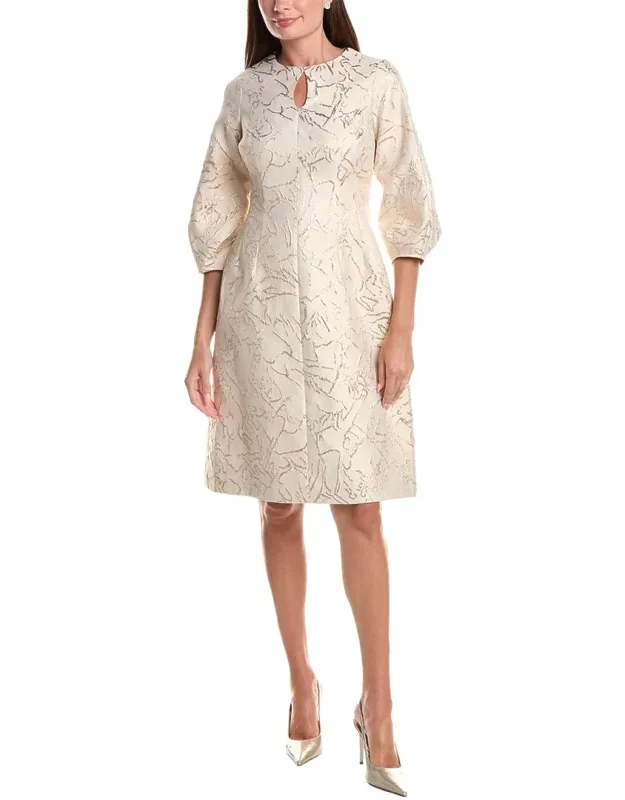 Jacquard Keyhole Mini Dress