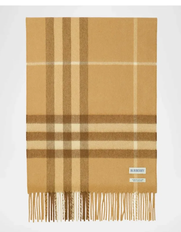 Check Cashmere Scarf