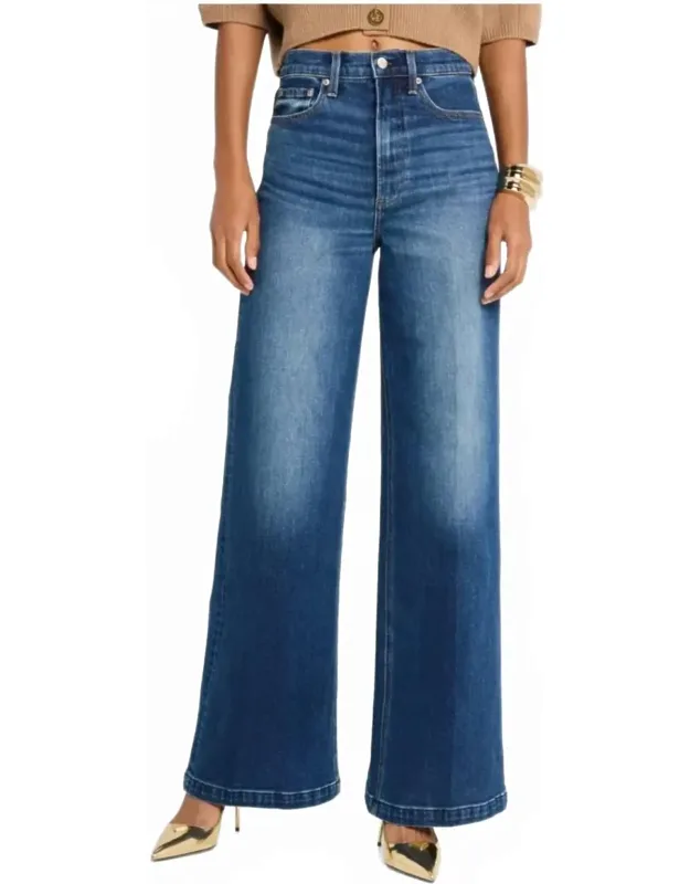 Lana High Rise Ultra Wide Leg Jeans With 33" Inseam And 12 1/2" Front Rise