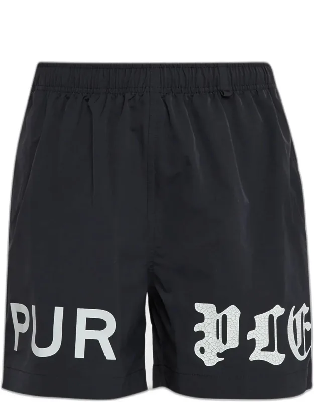 All Round Split-logo Swim Trunks