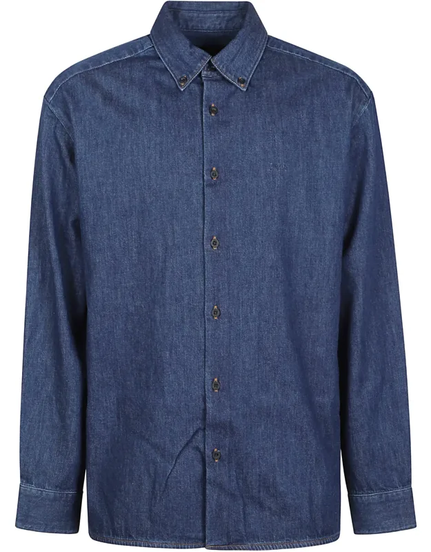 Mathias Denim Long-sleeve Button-down Shirt