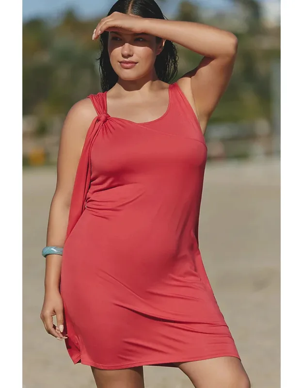 Ruched Slinky Mini Dress
