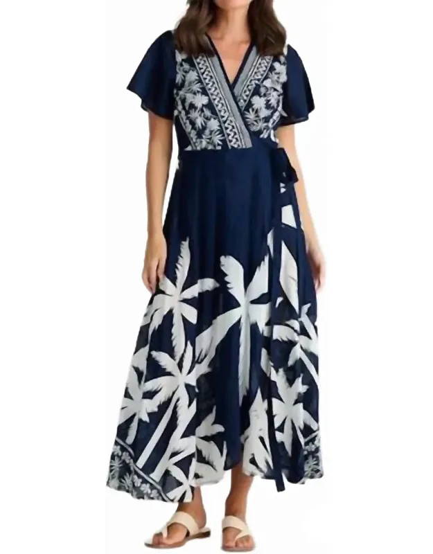 Tropics Wrap Midi Dress