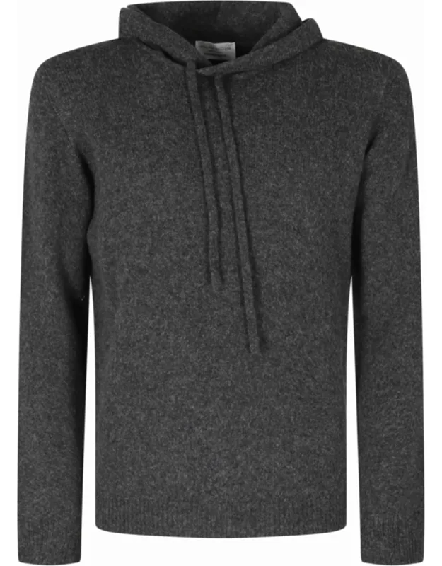 Hooded Tone-on-tone Merino-camel Blend Hoodie