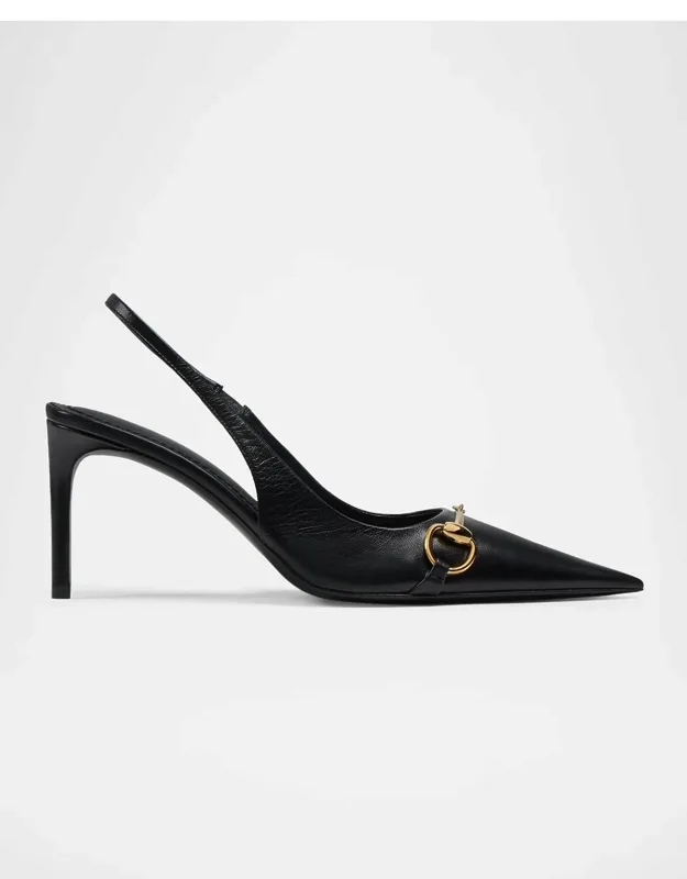 Primavera 80mm Leather Slingback Pumps