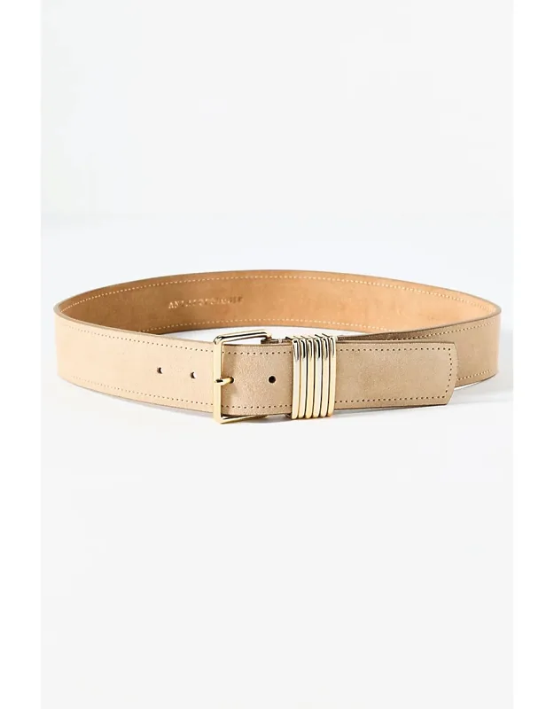 Square Buckle Multi Keeper Belt
