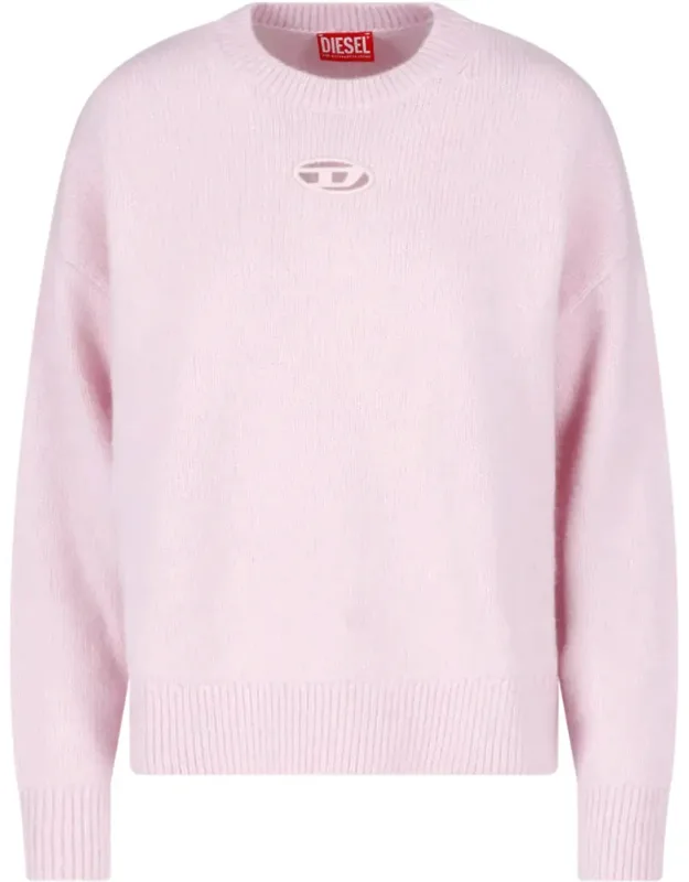 Soft Knit Sweater With Oval-d Cut-out Design