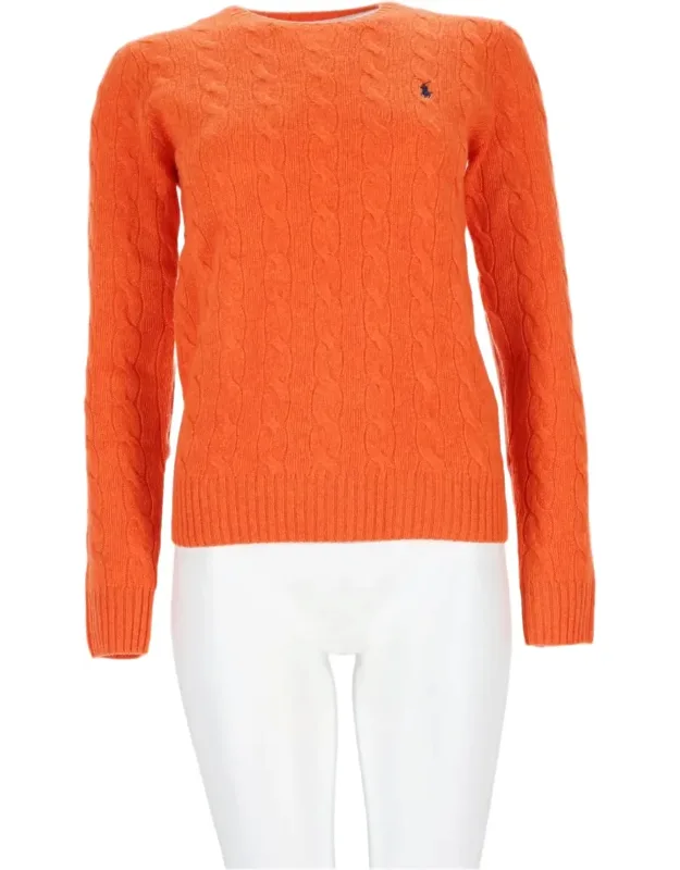 Cable Knit Sweater With Ribbed Detailing