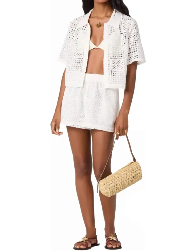 Crotchet Button Up Shirt
