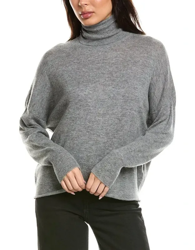 Textured Roll Neck Wool & Cashmere-blend Sweater