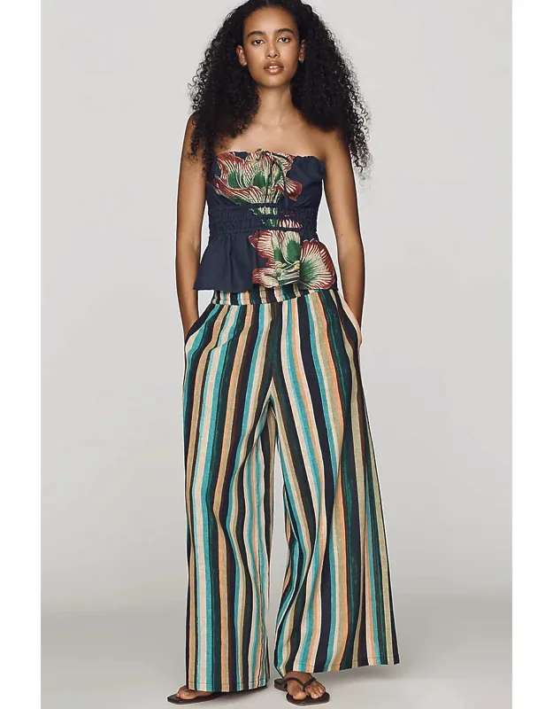 Linen Cotton Pull-on Pants