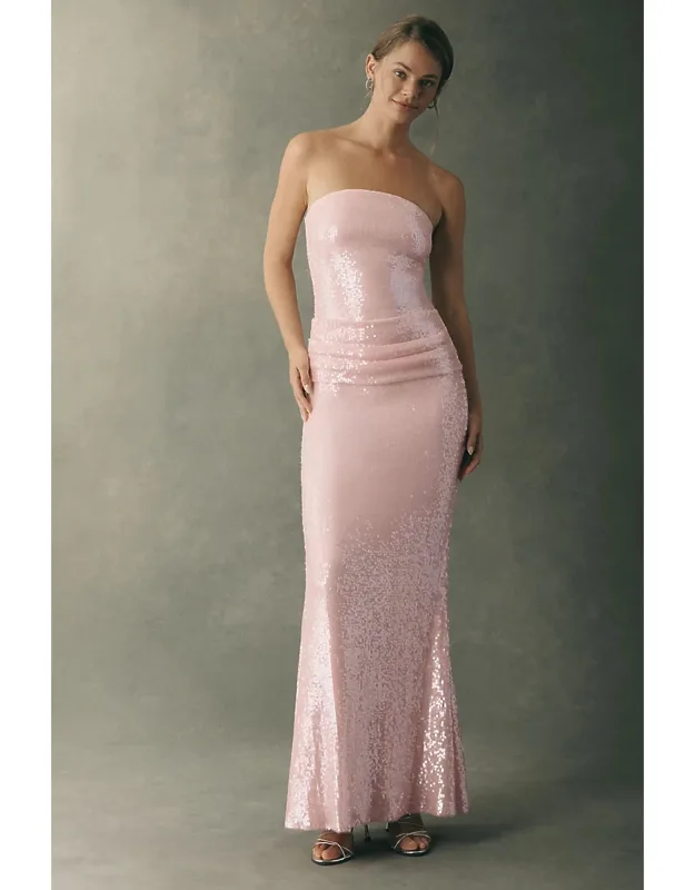 Sequin Strapless Maxi Dress
