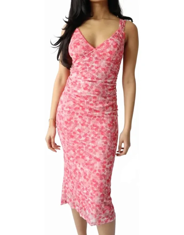 Hour Mesh Midi Dress