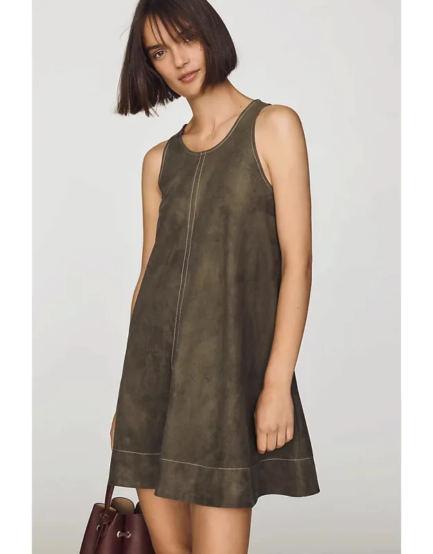 Faux-suede Mini Dress