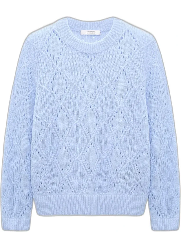 Softness Argyle Pointelle Sweater