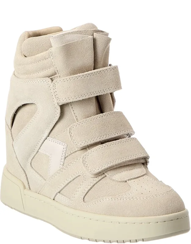 Suede Wedge Sneakers