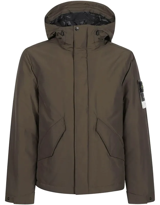 Cropped High Collar Down Jacket