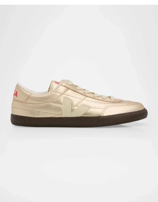 Metallic Leather Low-top Sneakers