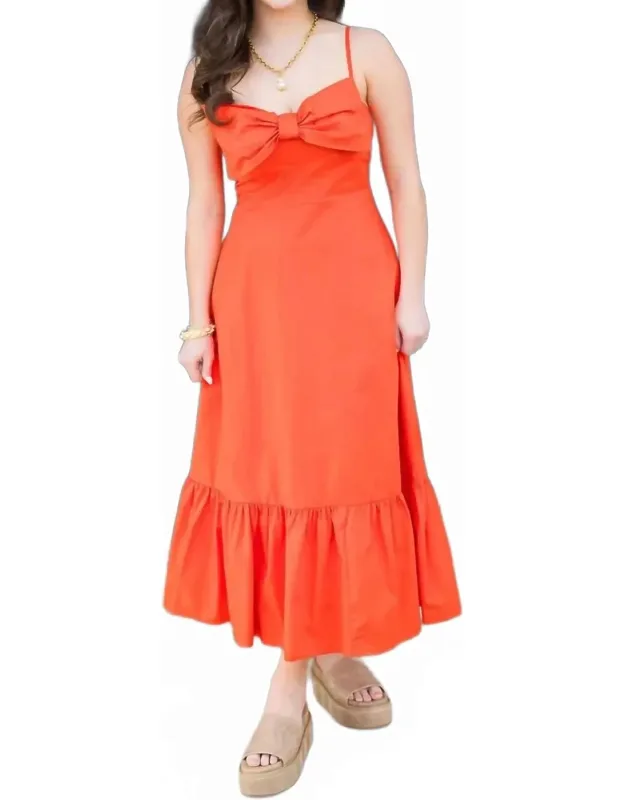 Jenny Bow Detail Midi Dress