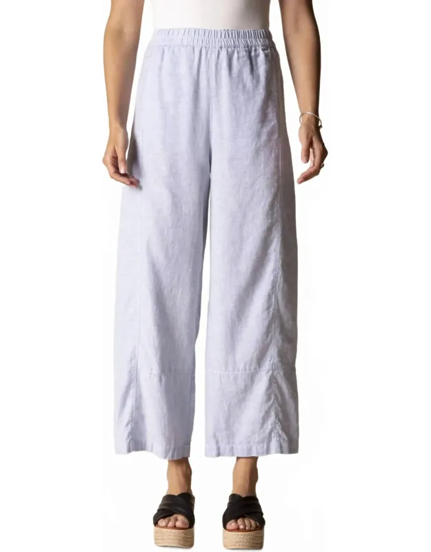 Seamed Crop Linen Pants