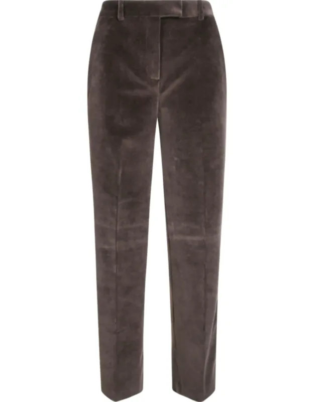 Smooth Velvet Straight-leg Pants