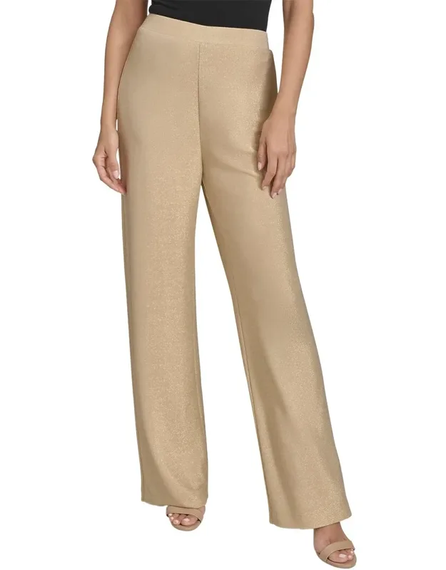 Wide Leg Metallic Pants