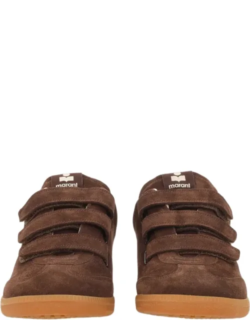 Suede Velcro Strap Sneakers