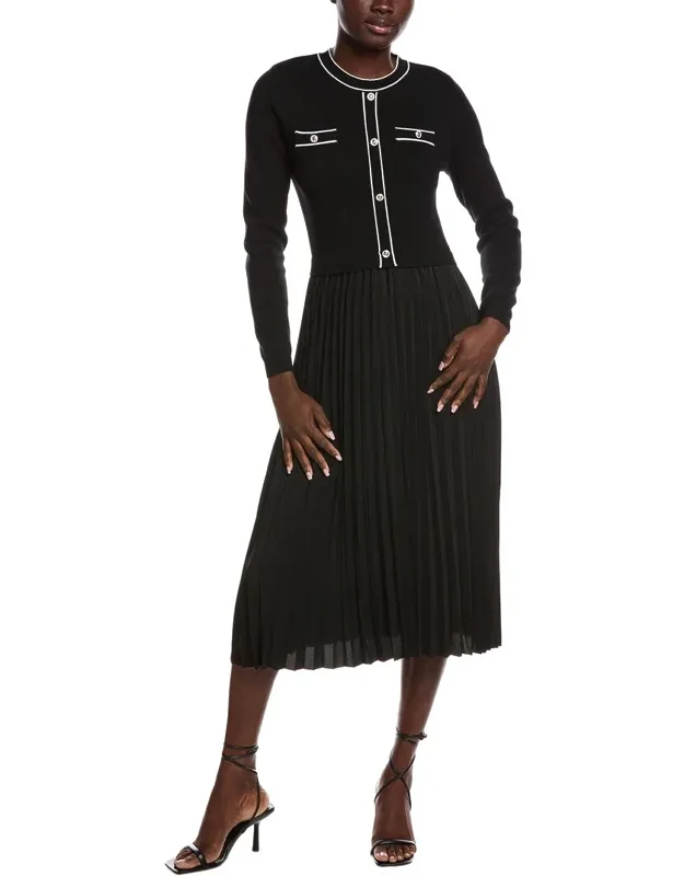 Pleated Midi Dress