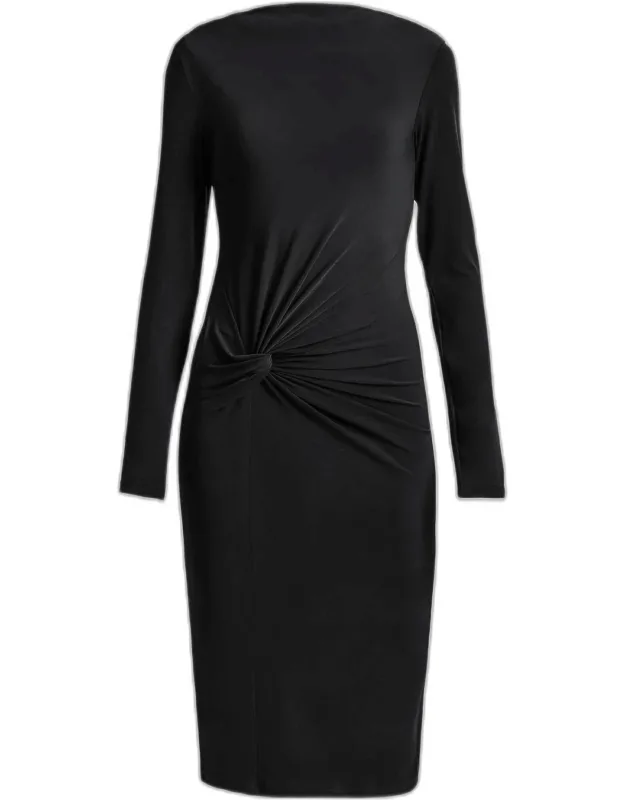 Bateau-neck Midi Dress