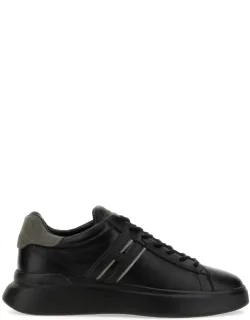 Suede Heel Tab Leather Low-top Sneakers