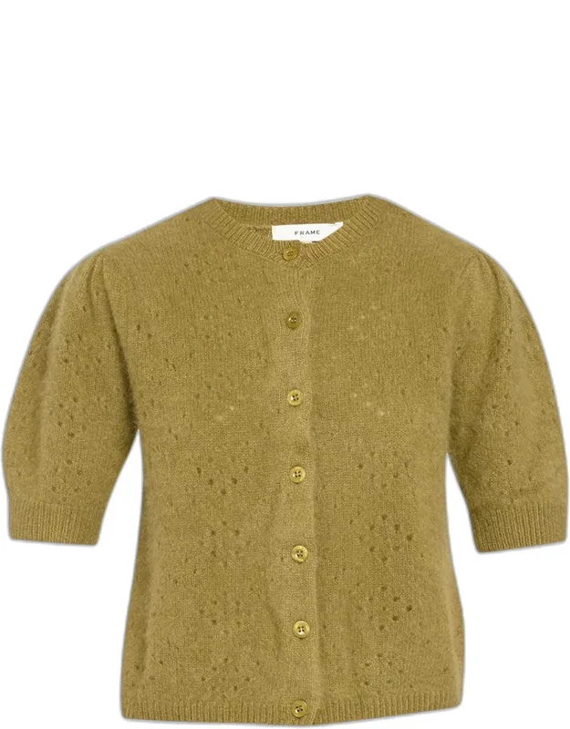 Cashmere Pointelle Cardigan