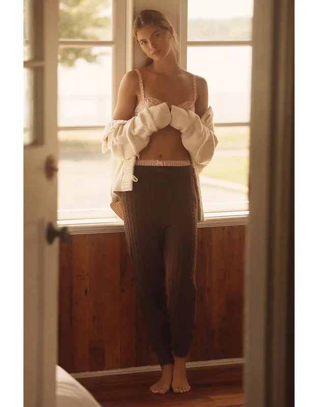 Cable-knit Pants