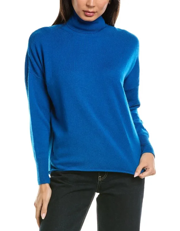 Textured Roll Neck Wool & Cashmere-blend Sweater