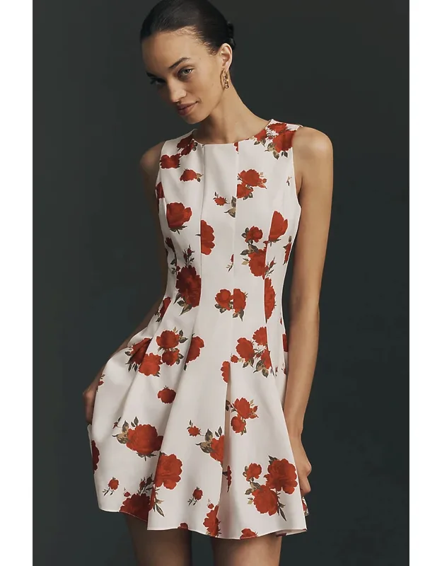 Floral A-line Mini Dress
