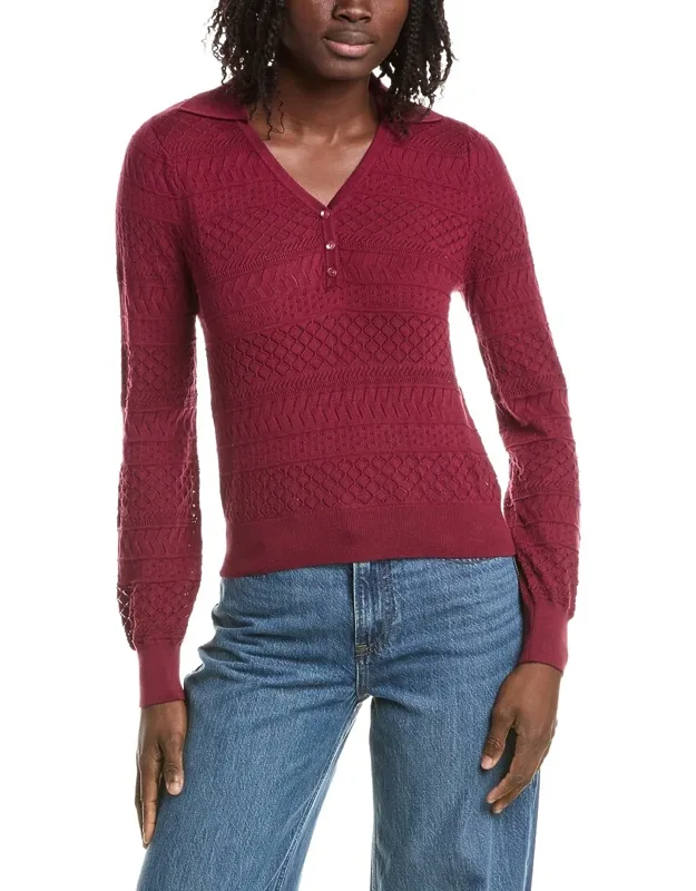 Serena Stitch Polo Neck Sweater