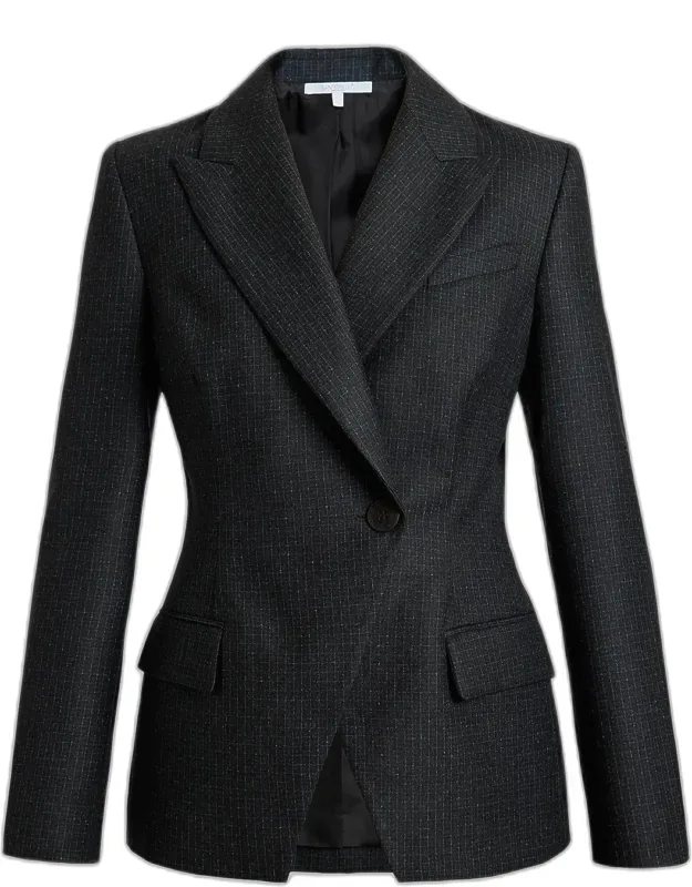 Malli Metallic-check Virgin Wool Blazer
