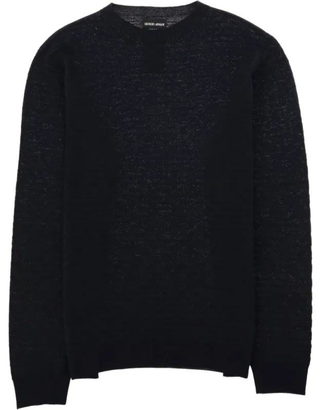 Textured Crew Neck Sweater