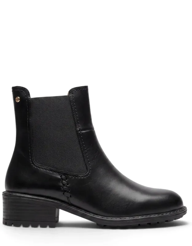 Leather Chelsea Heeled Ankle Boots